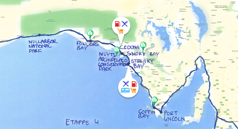 Campanda Karte Wohnmobil Tour  Details Etappe 4 Australien