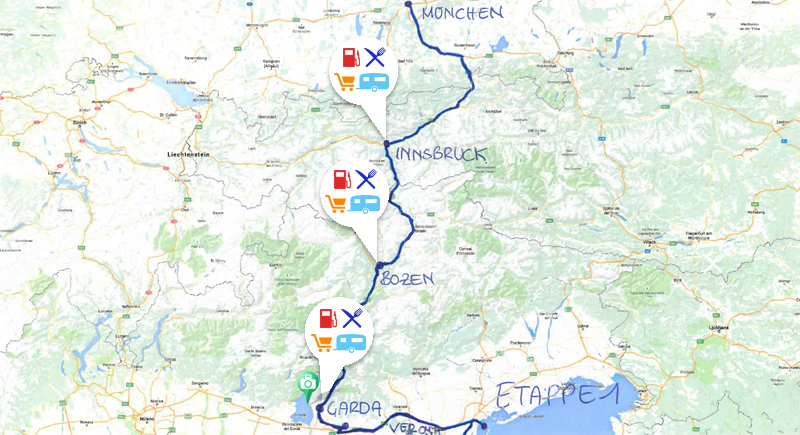 Campanda Routenvorschlaege - Wohnmobiltour an der Adria - Etappe 1