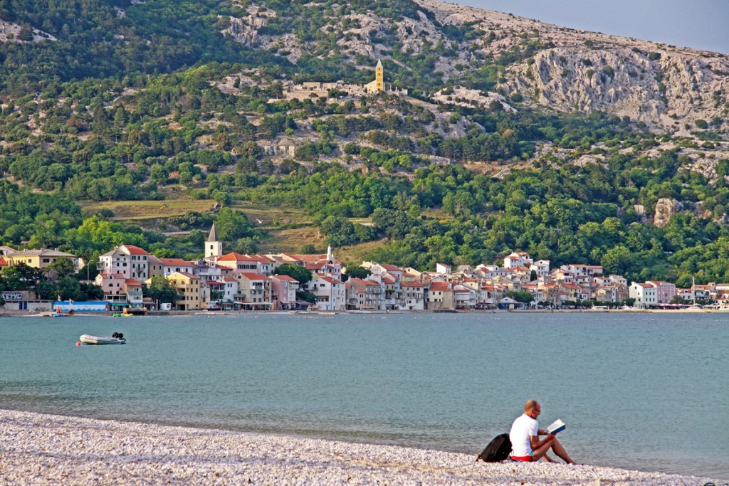 Kroatien, Kvarner Bucht, Insel Krk, Baska, Strand vom Campingplatz Zablace