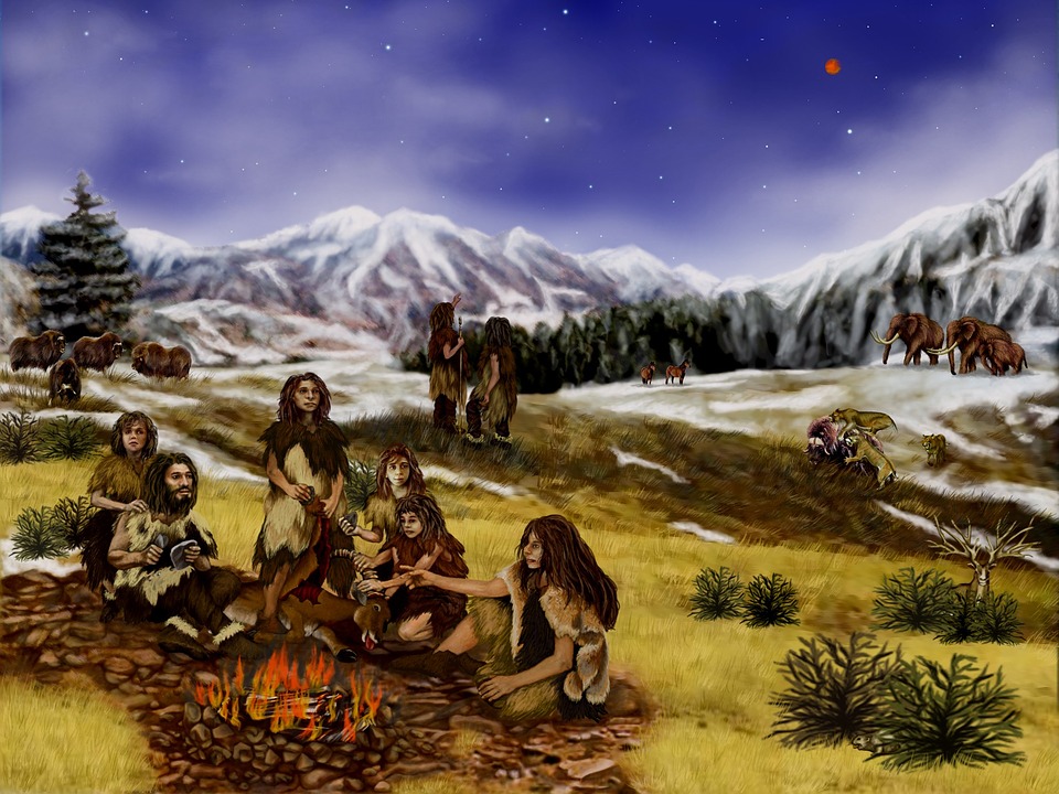 Gemälde Neandertaler