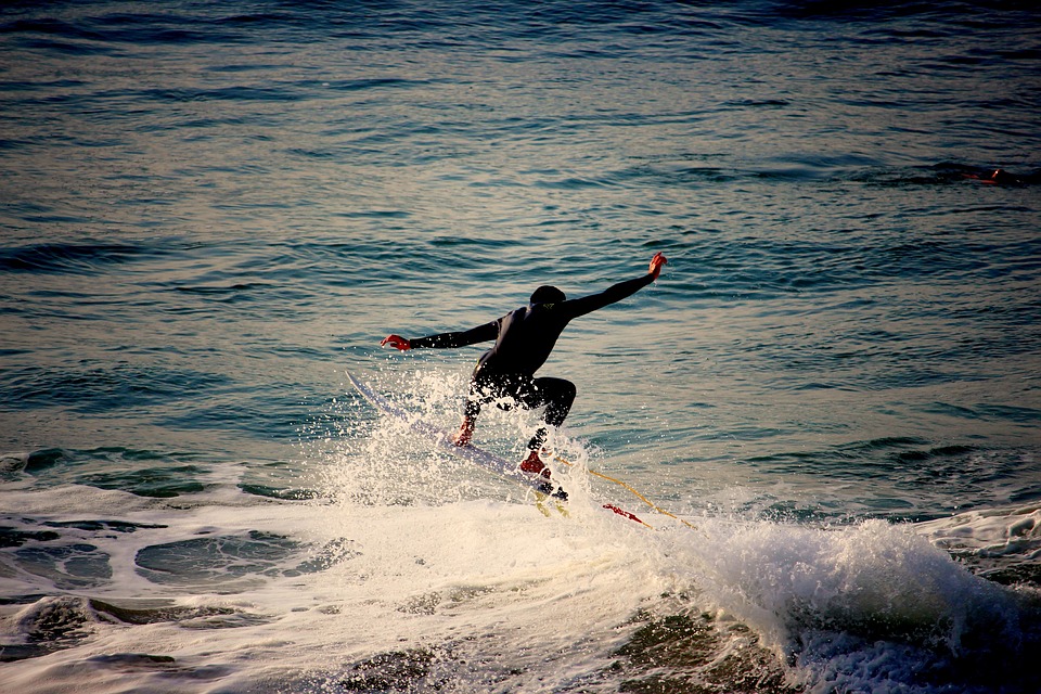 Surfer im Wasser