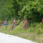 Verkehr Warnschilder