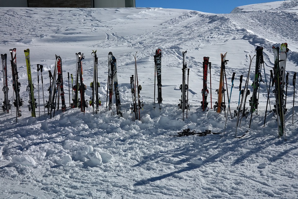 Skier abgestellt