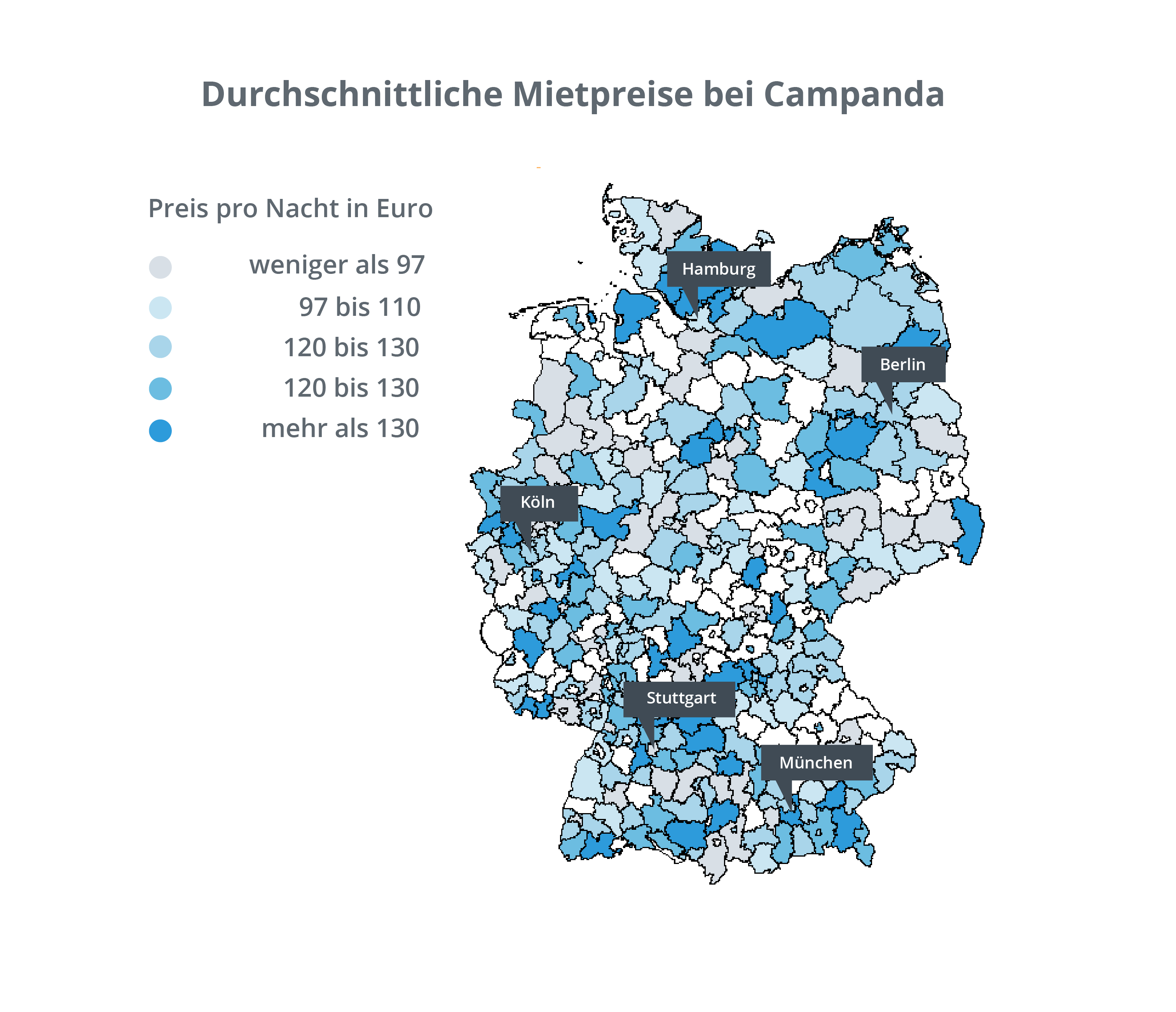 Abbildung 5.2: Karte - Mietpreise in Deutschland