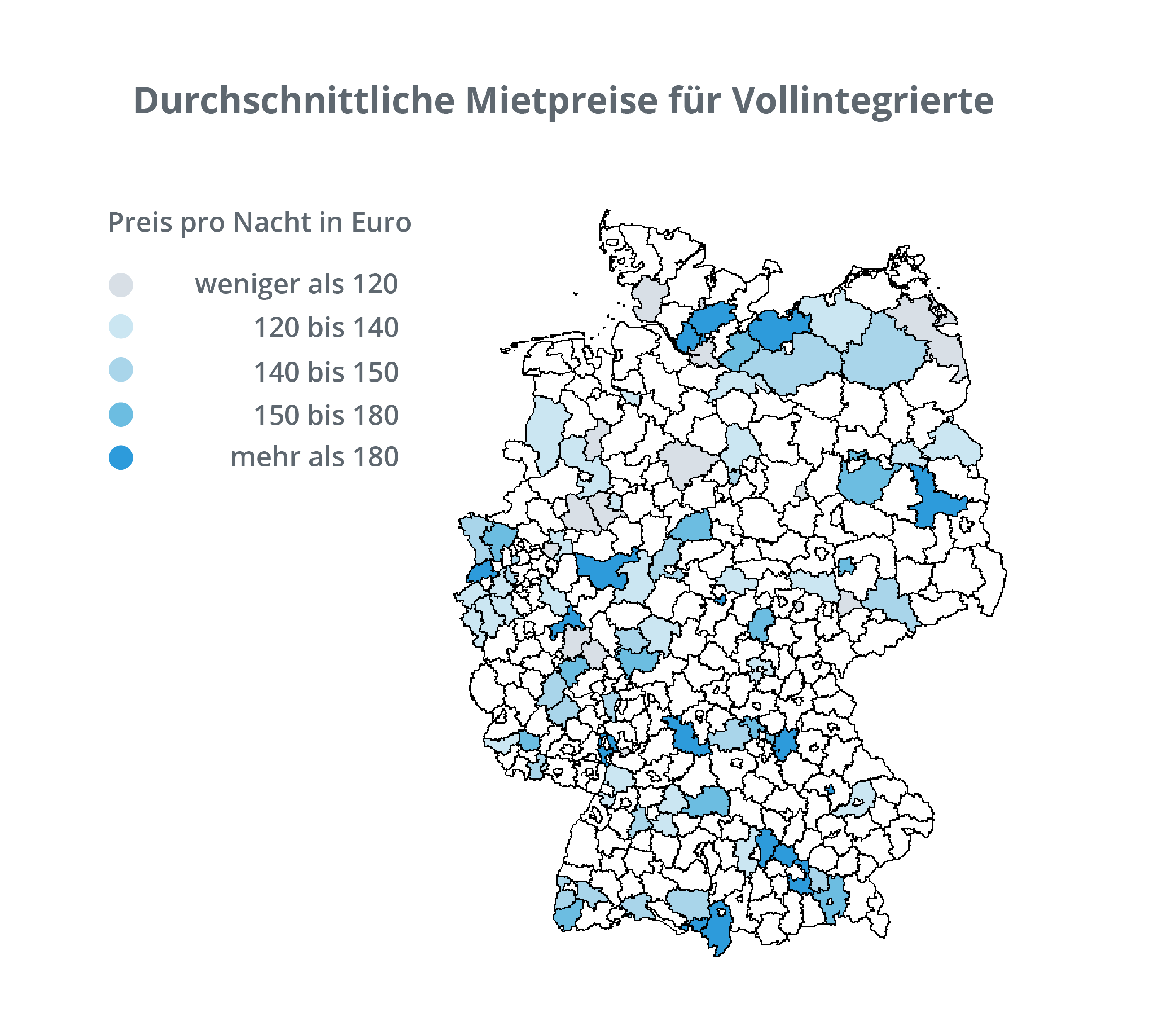Abbildung 5.3: Karte - Mietpreise Vollintegrierte in Deutschland