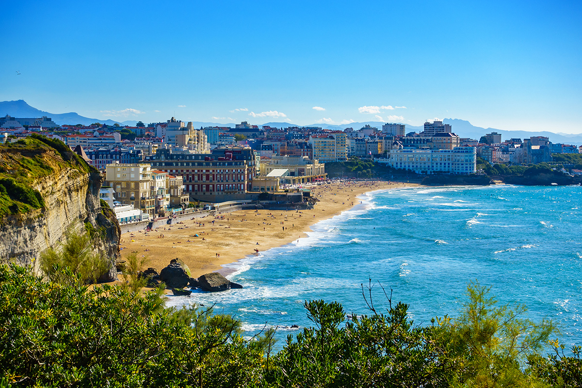 Die französische Stadt Biarritz