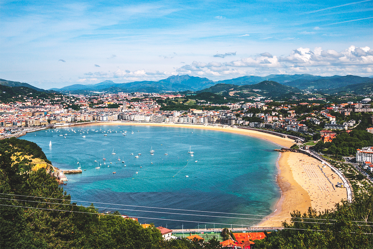 Vogelperspektive auf San Sebastian