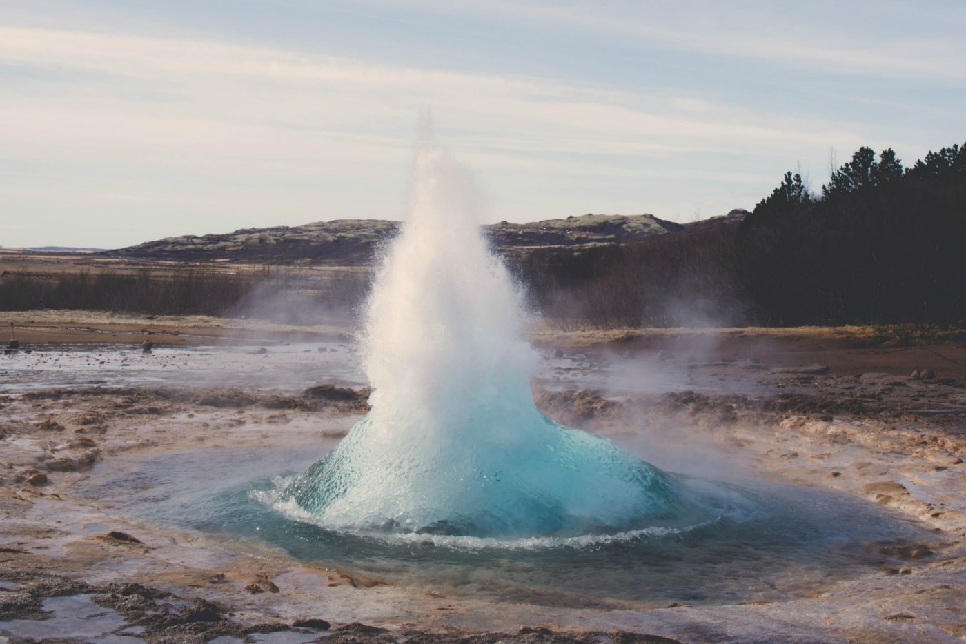 Ein Geysir in Island