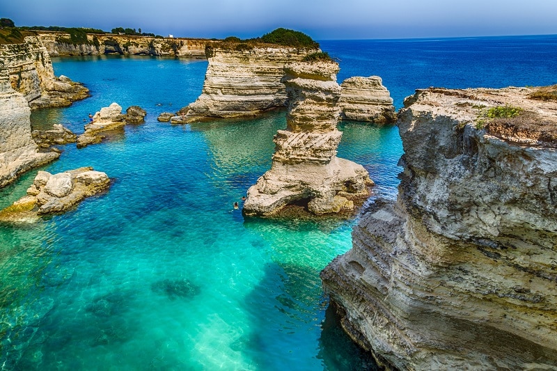 Felsküste in der Region Algarve