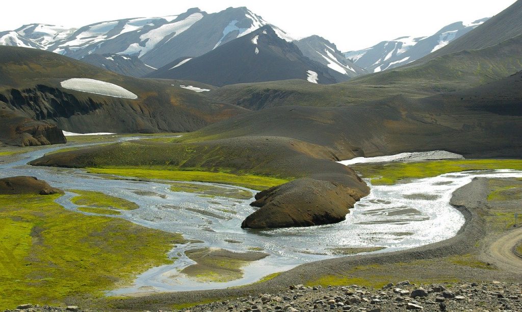 Beliebte Region in Islands Hochland Landmannalaugar
