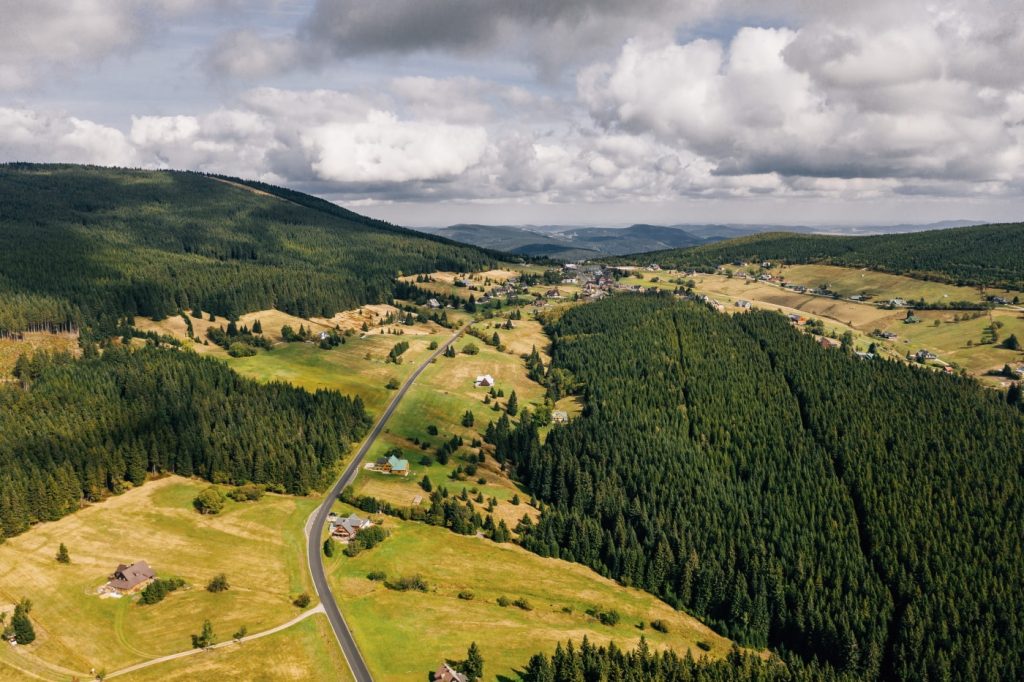 Luftaufnahme Naturlandschaft in Tschechien