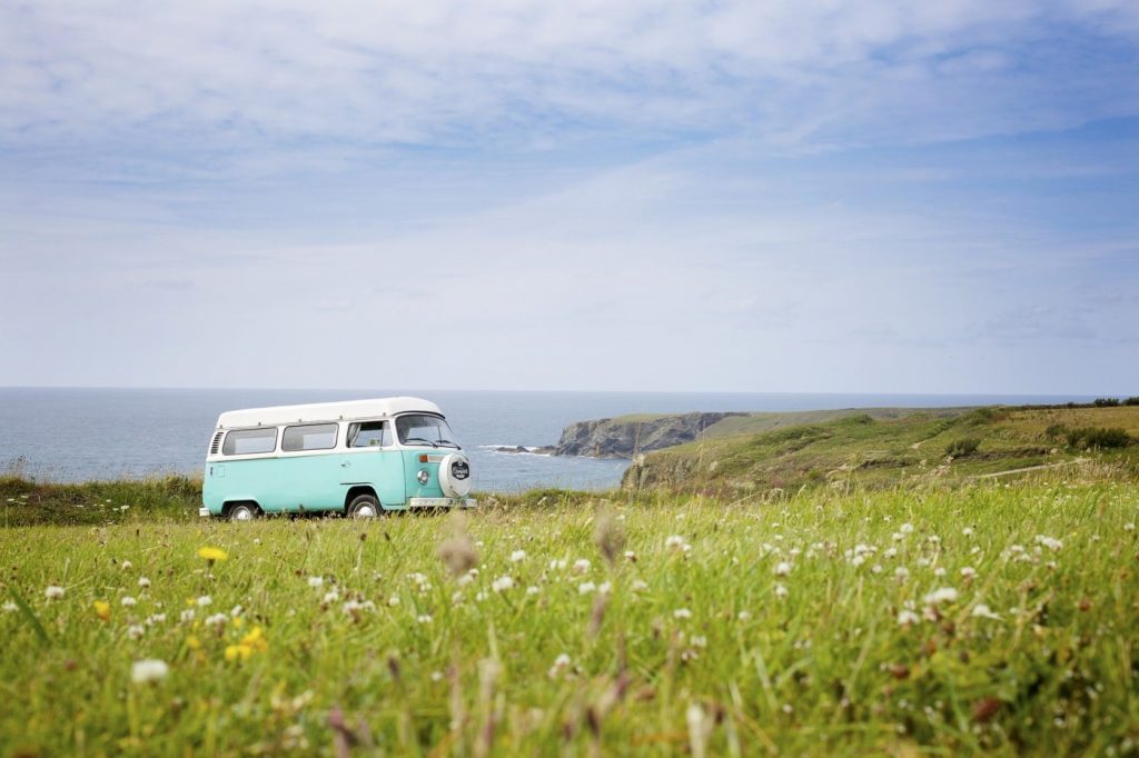 VW Bulli auf Bornholm unterwegs