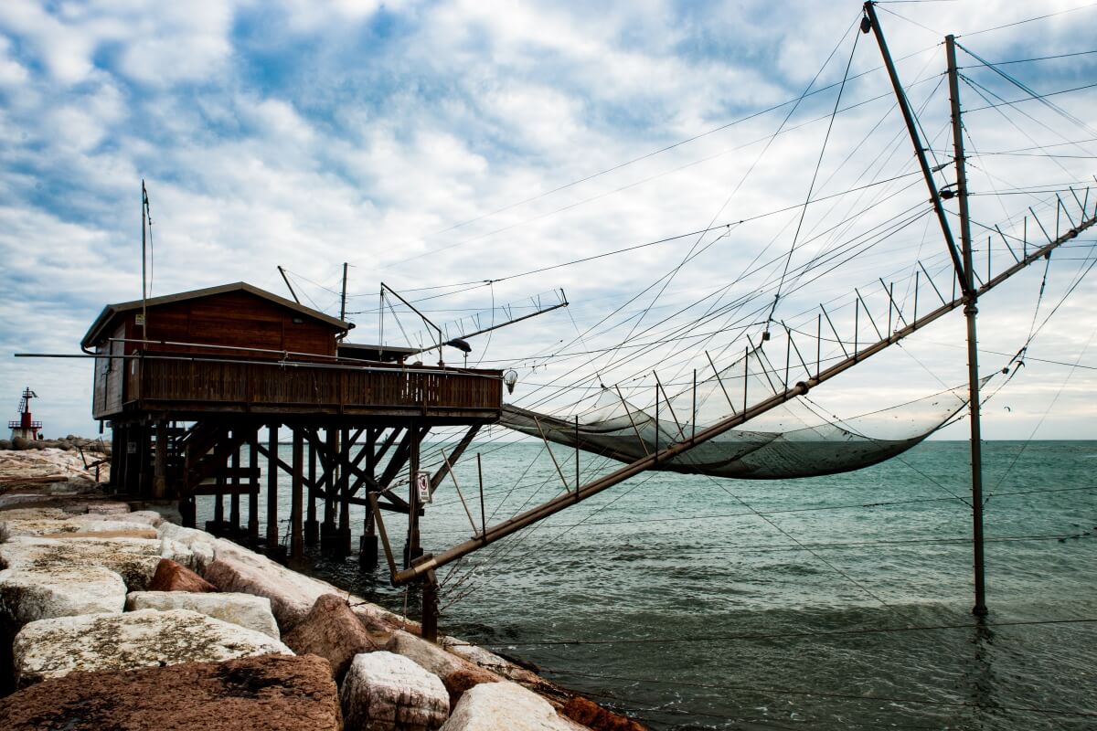 Fischerhütte in Chioggia Italien