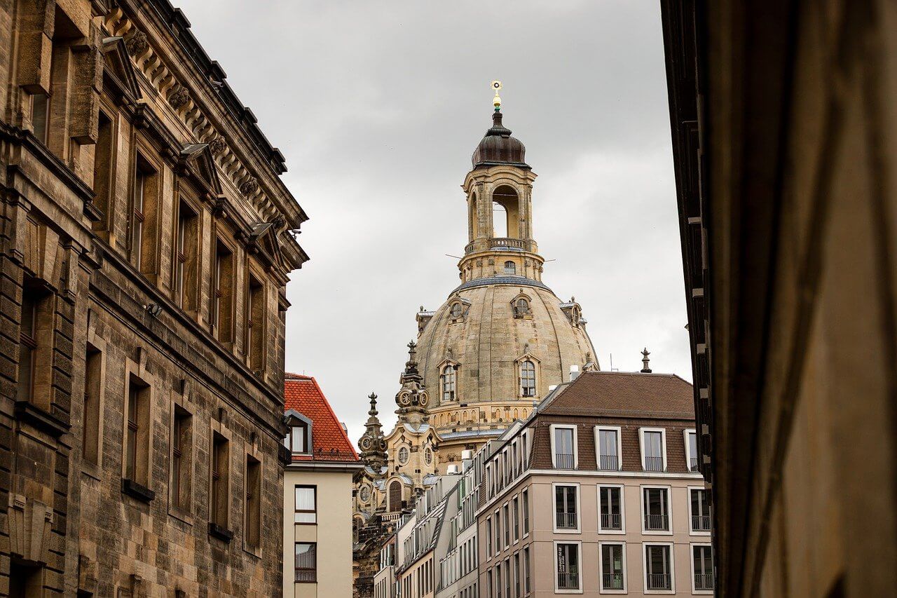 Blick auf die Frauenkirche in Dresden